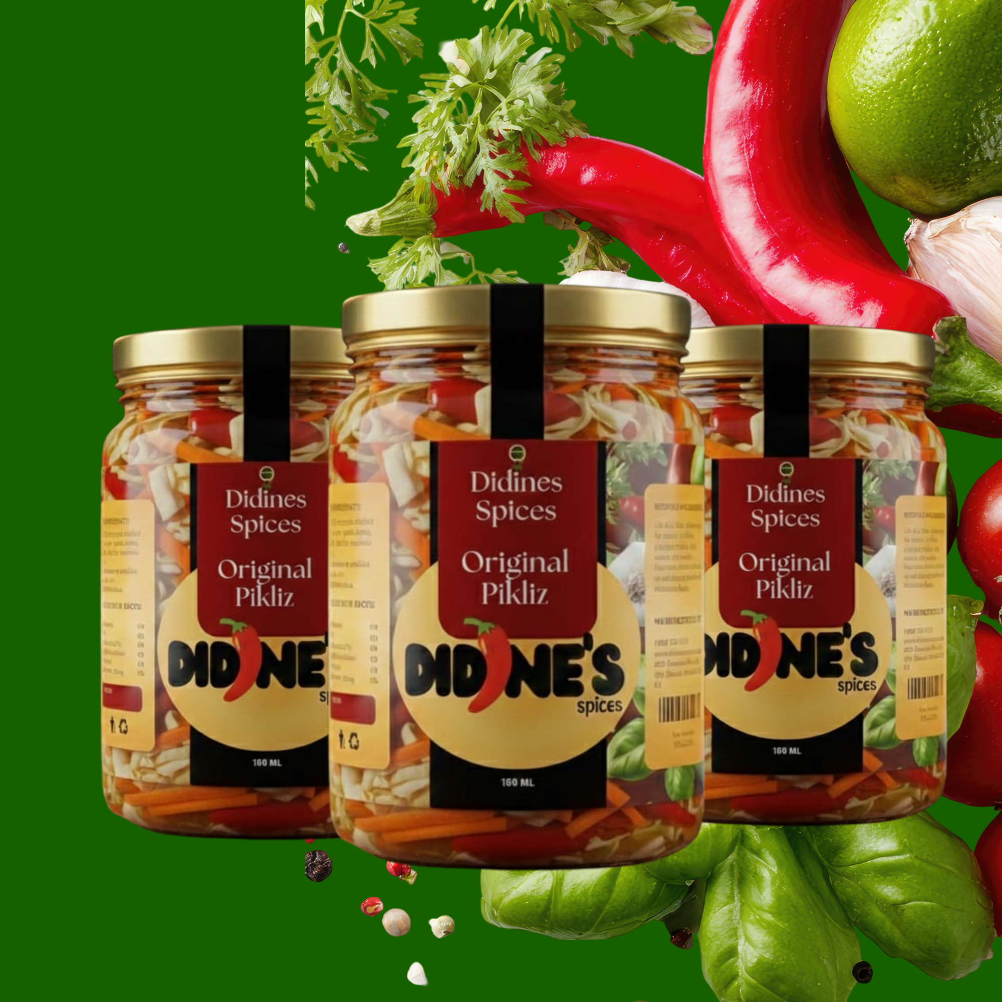 Didine’s Spice Original Pikliz         – 3 Jar Kit